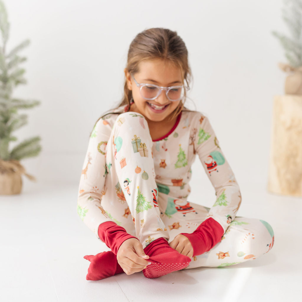 Jolly Jingles All Wrapped Up Kid's Two Piece Jammie Set