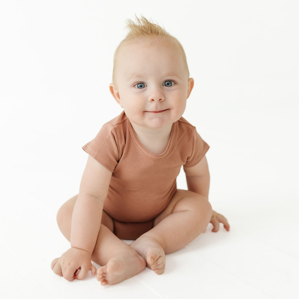 Red Rock Snuggle Bug Short Sleeve Bodysuit Luxe Edition | Cotton Bamboo Blend