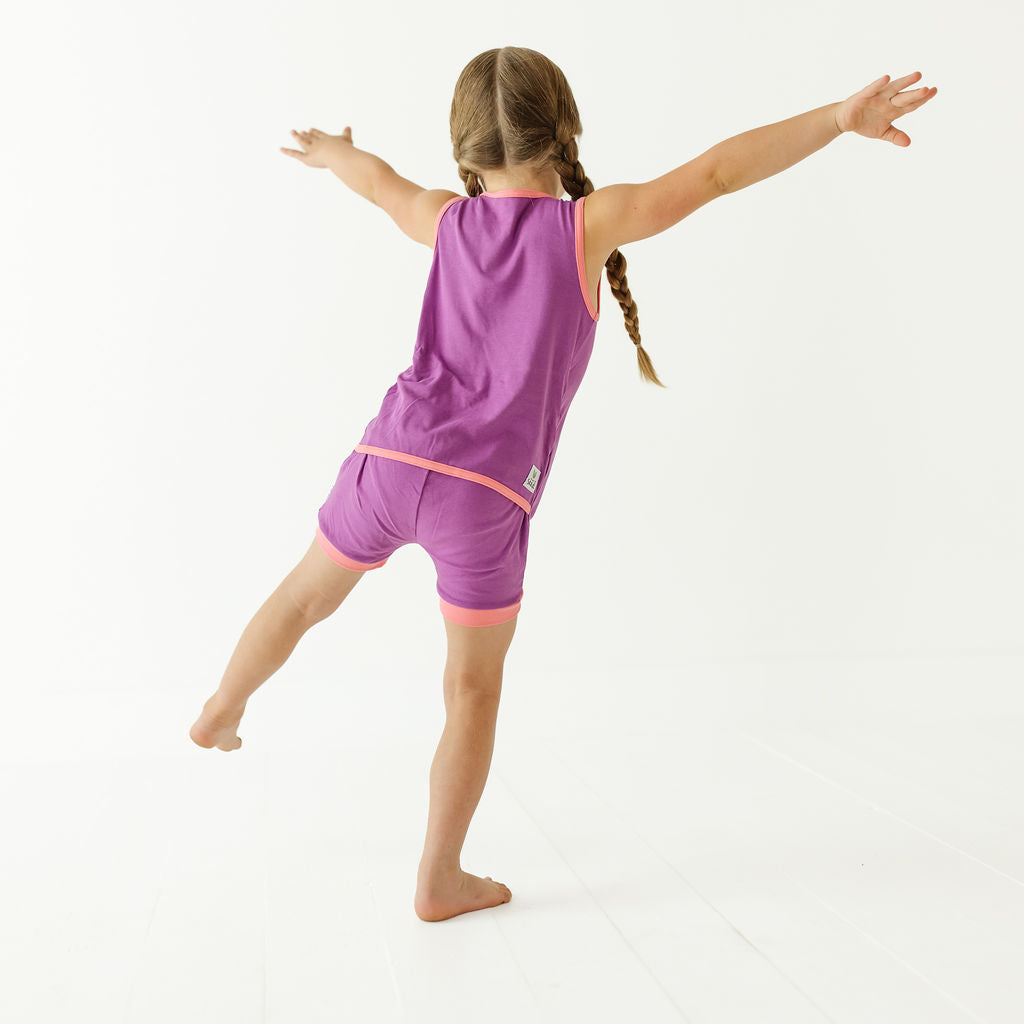 Berry Burst Sleeveless Shorty Romper Luxe Edition | Cotton Bamboo Blend