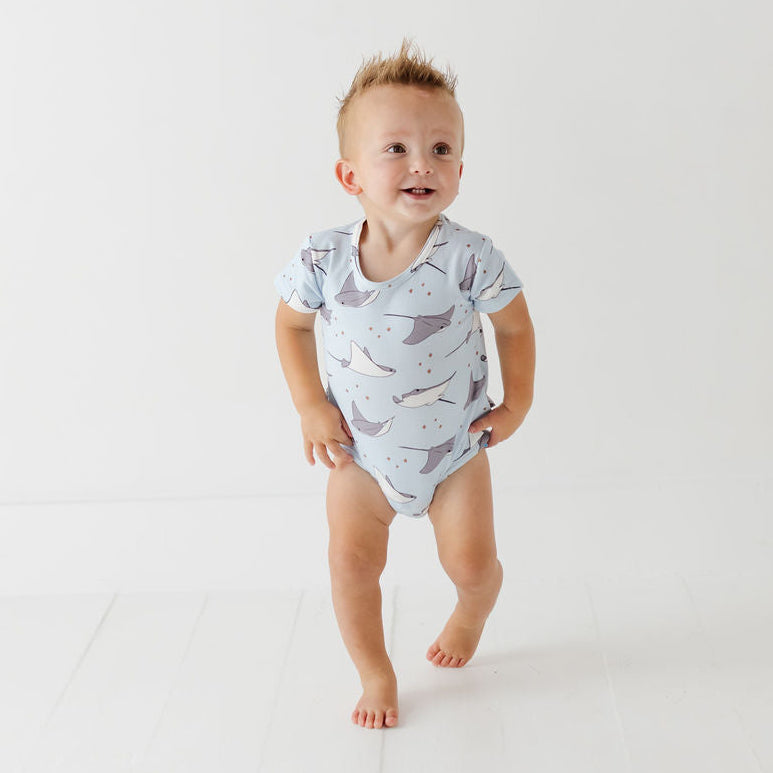 Stingray Stars Short Sleeve Snuggle Bug Bodysuit