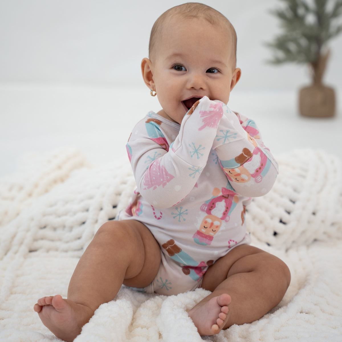 Sugar Plum Soldiers Snuggle Bug Long Sleeve Bodysuit