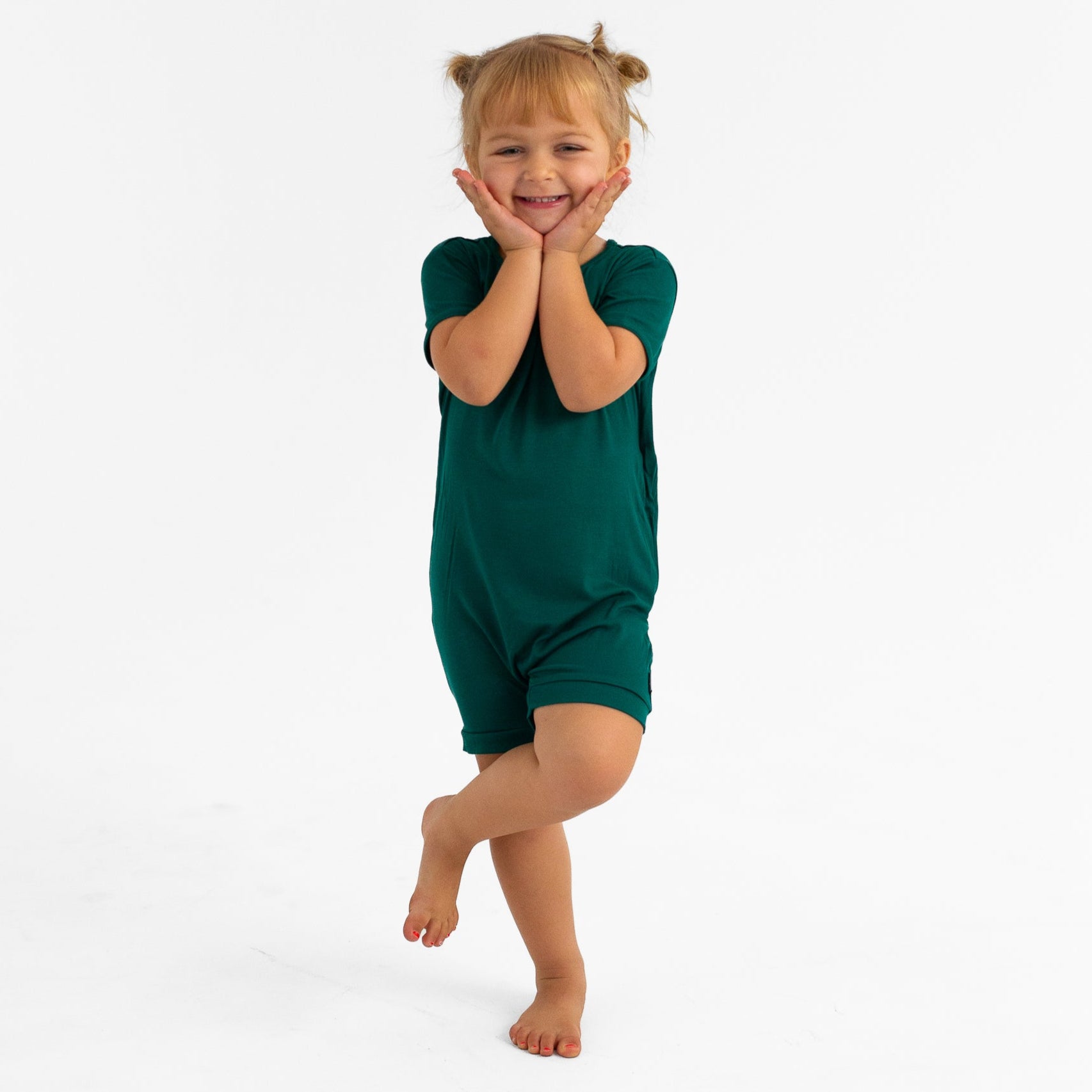 Emerald Shorty Romper
