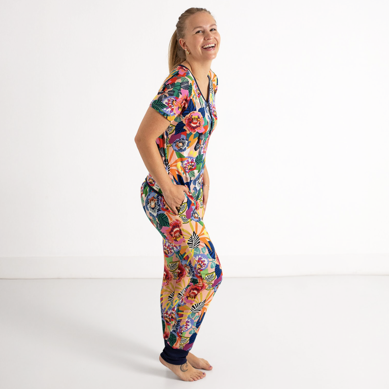 Fiesta Floral At Your Leisure Adult Short Long Romper
