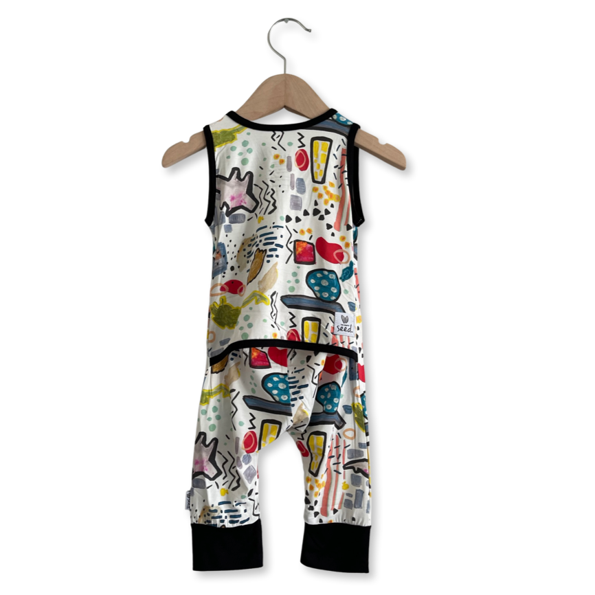 Caden & Crew "Crazy Days" Art for Autism Sleeveless Romper