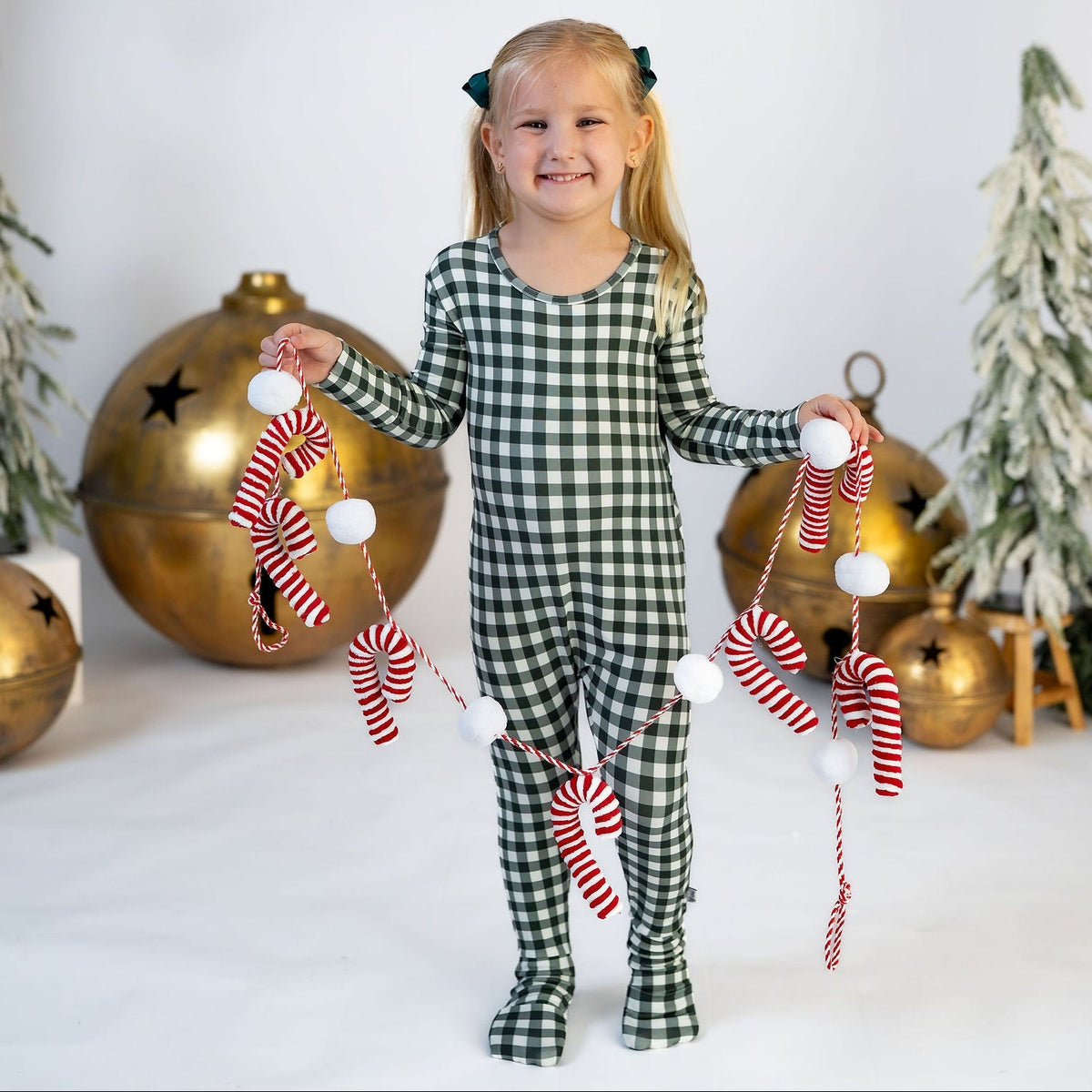 Mistletoe Gingham Day to Night Romper Luxe Edition | Cotton Bamboo Blend