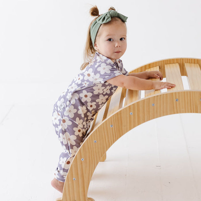Daisy Days Short Long Romper Luxe Edition | Cotton Bamboo Blend