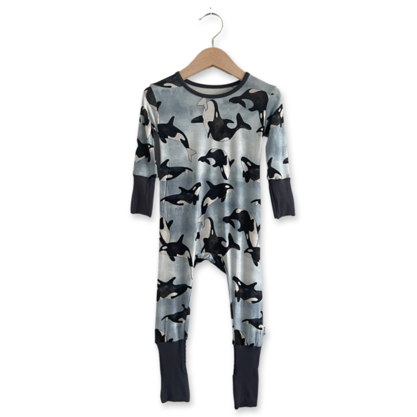 Save the Whales Kid's Day to Night Romper