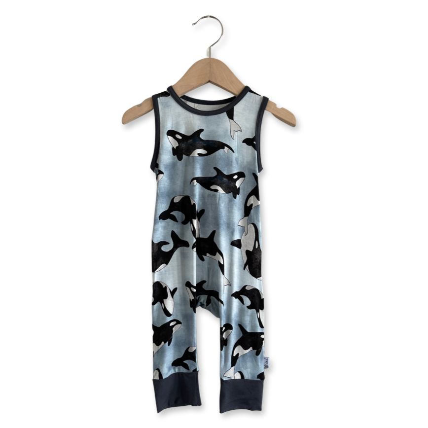 Save the Whales Sleeveless Romper